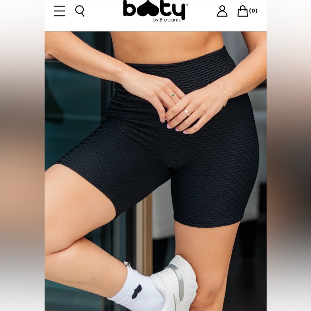 Booty by Brabants Textured Black Bike Shorts